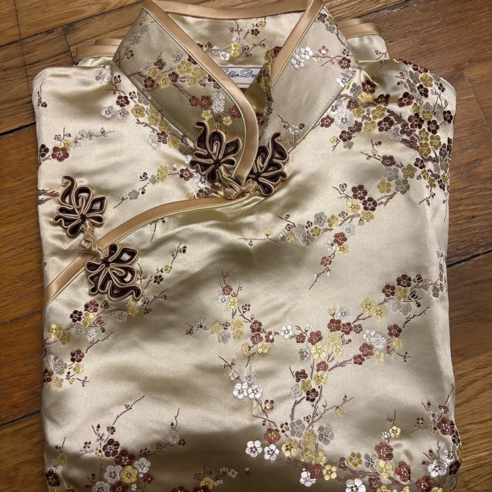 Floral Satin Cheongsam Top